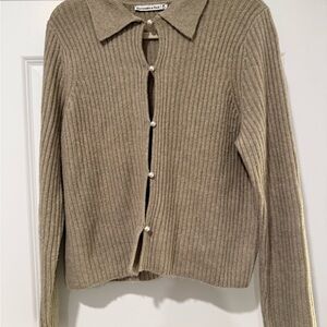 Abercrombie & Fitch Beige Ribbed Blouse